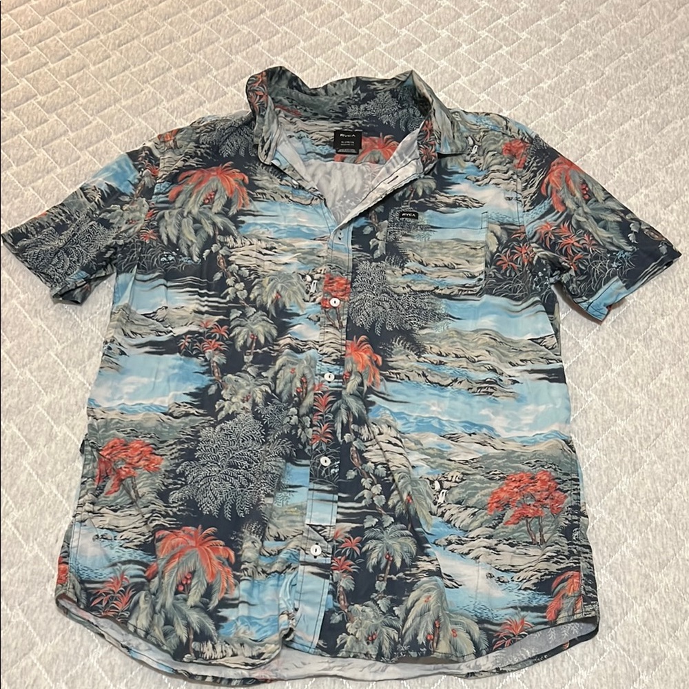Men's Tropical Print Shirt - Multicolor